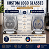 Custom Whiskey Glass, 10oz Etched or UV Print Logo for Business