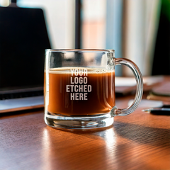 laser engraved glass mug
