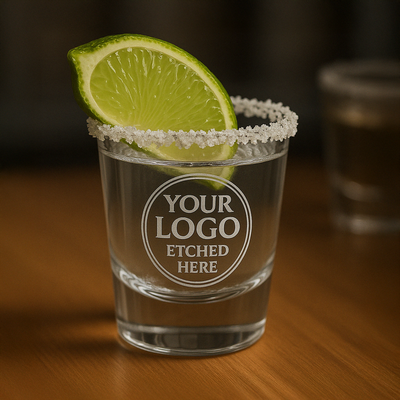 1.7 oz Custom Shot Glass, Personalized Logo Bulk Promotional Gifts