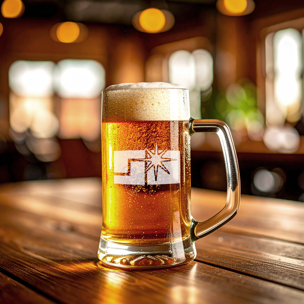 custom branded beer mug