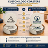 4" Round Leatherette 6-Coaster Set with Exclusive Bulk Wholesale Pricing