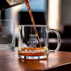 laser engraved glass mug