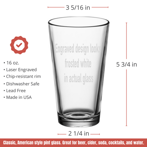 16oz Beer Glass w/ Exclusive Bulk Wholesale Pricing