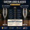 Personalized Champagne Flute, Engraved or UV Print 8oz Glass