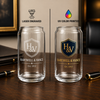 Custom Logo Beer Can Glass 16oz, Engraved or UV Color Printed Corporate Gifts