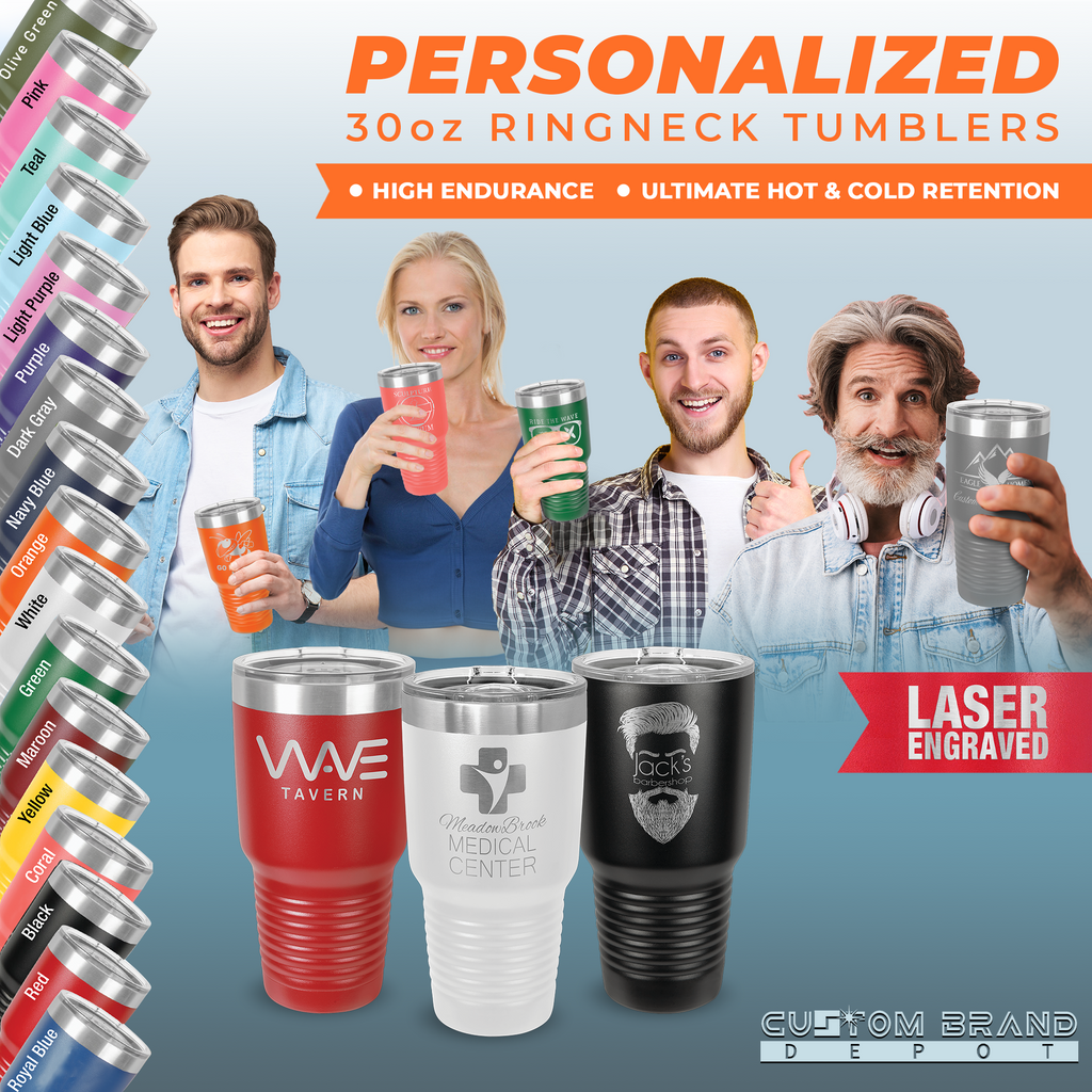 personalized 30 oz ringneck tumbler add