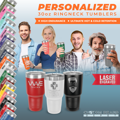 30 oz Custom Engraved Ringneck Tumblers w/ Exclusive Bulk Wholesale Pricing