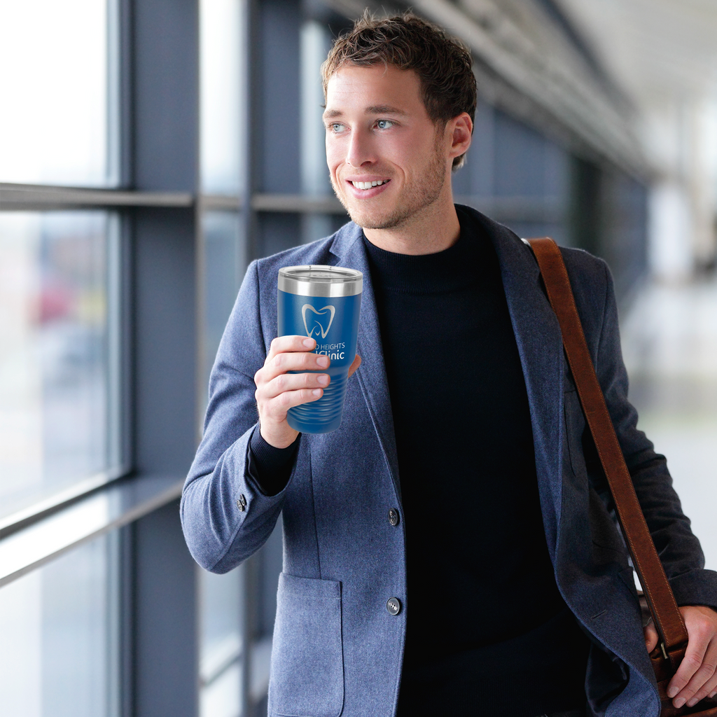 man with tumbler photo