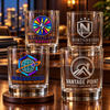 13.75 oz Whiskey Glass Custom Engraved or UV Printed