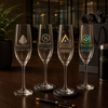 Personalized Champagne Flute, Engraved or UV Print 8oz Glass