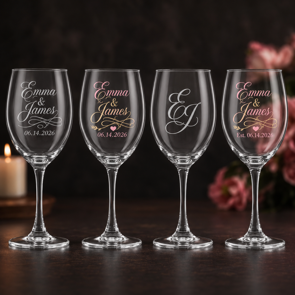 10.5oz Custom Wine Glass, Bulk Logo Gifts for Business Branding and Events