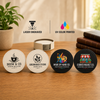 4" Round Leatherette 6-Coaster Set with Exclusive Bulk Wholesale Pricing
