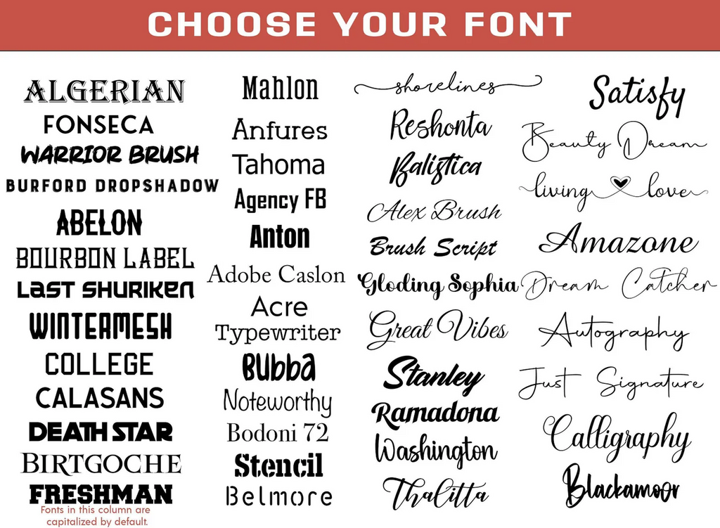 choose your font