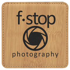 bamboo leatherette coaster