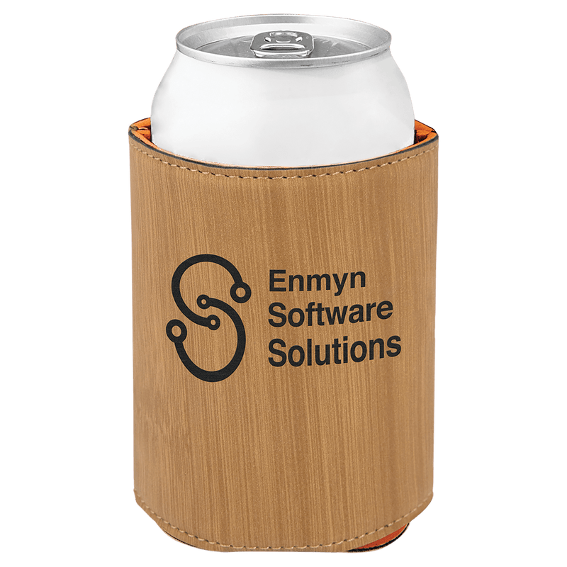 bamboo leatherette beverage holder