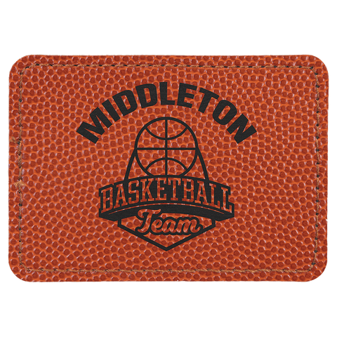 Sports Rectangle Leather Patches w/ Exclusive Bulk Pricing