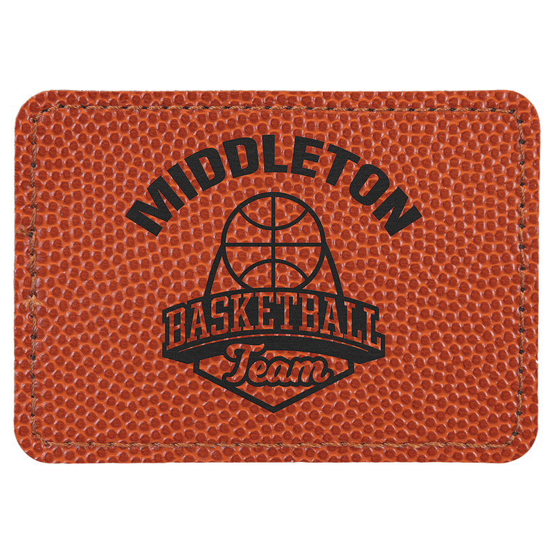 Sports Rectangle Leather Patches w/ Exclusive Bulk Pricing