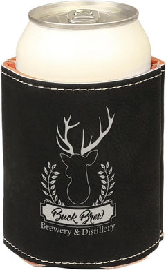 black leatherette beverage holder