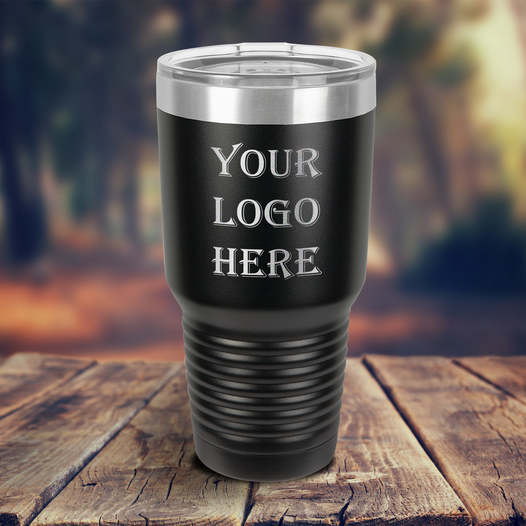 black tumbler