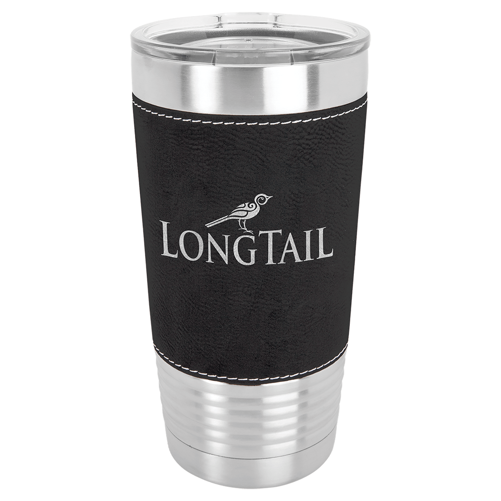 black leatherette tumbler
