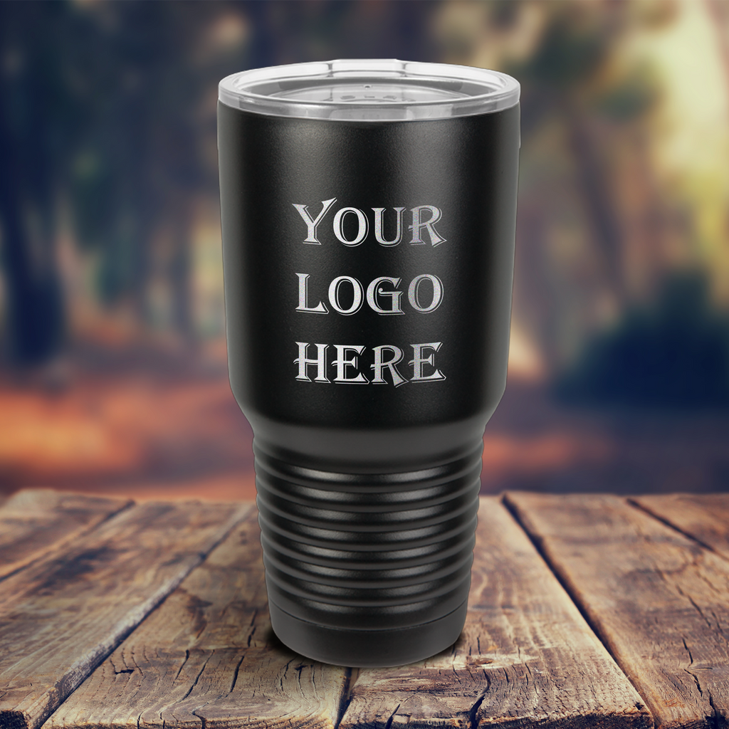 black tumbler