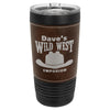 custom black and rustic leatherette tumbler