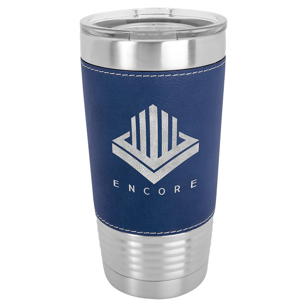 blue leatherette tumbler