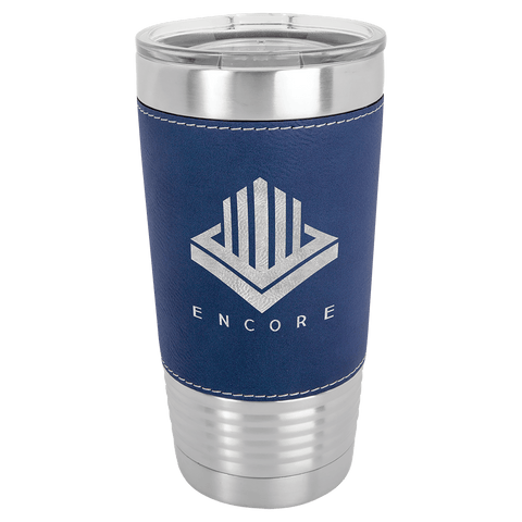 20 oz Custom Engraved Leatherette Tumblers w/ Exclusive Bulk Wholesale Pricing