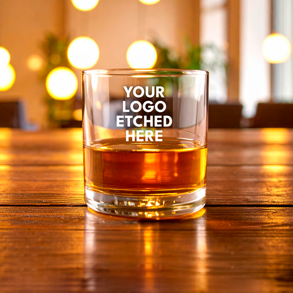 custom branded whiskey glass