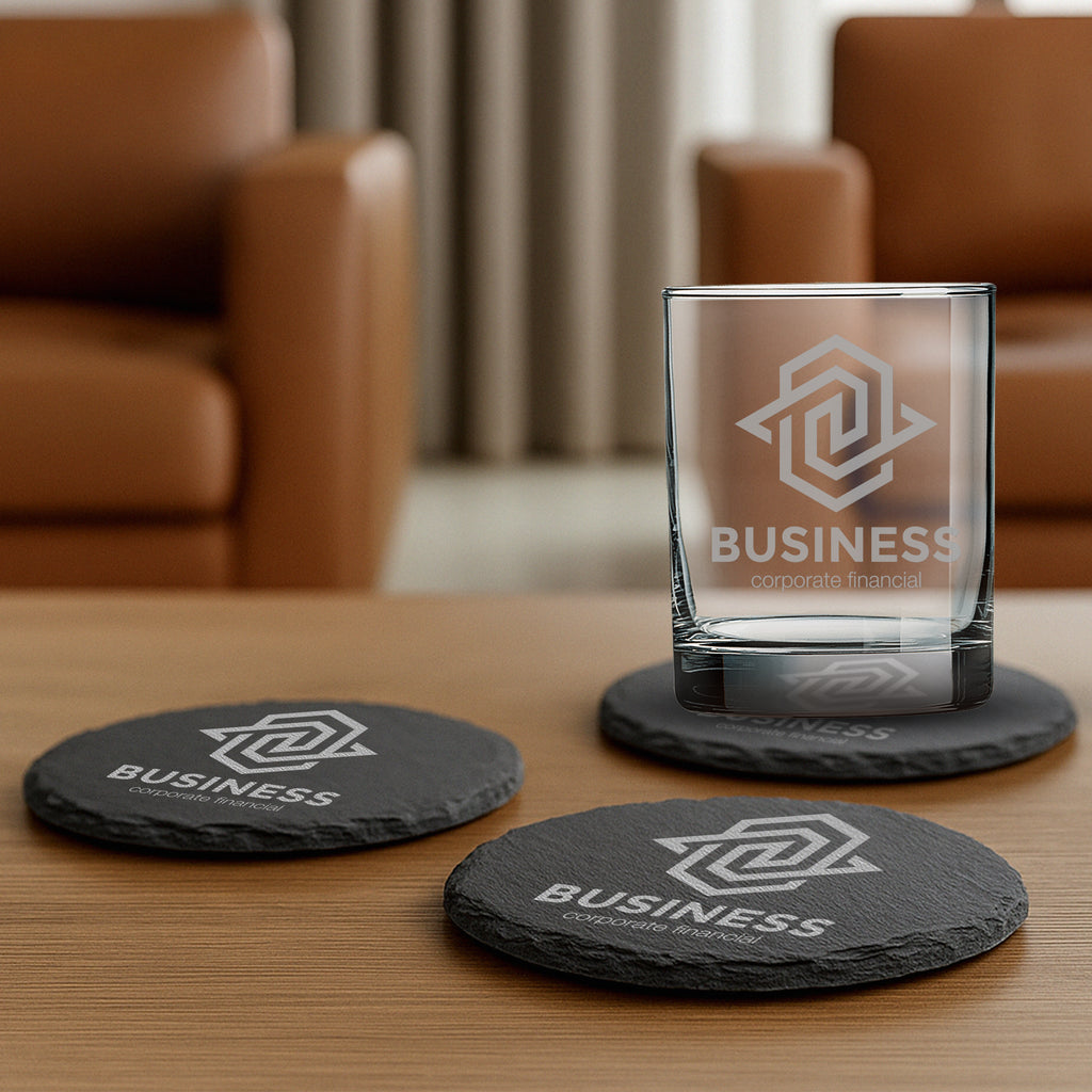4-in Round Slate Coaster with Exclusive Bulk Wholesale Pricing
