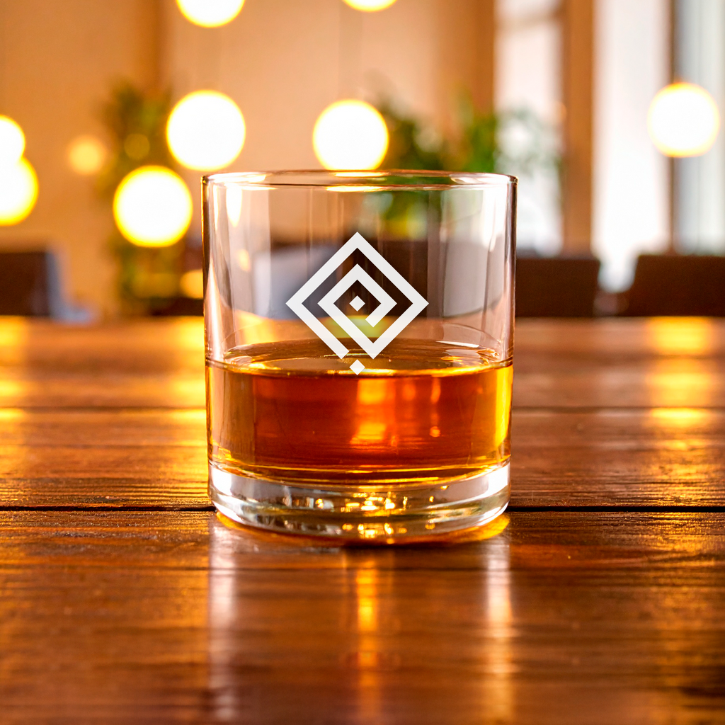 custom branded whiskey glass