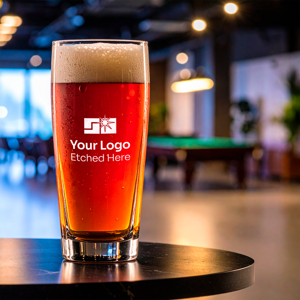 custom branded beer glass