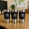 custom engraved company leatherette tumblers