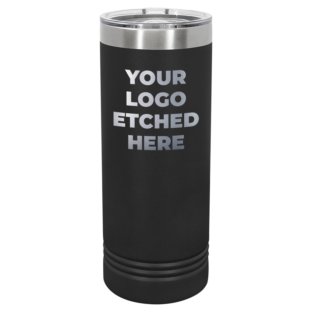 black tumbler "your logo here"