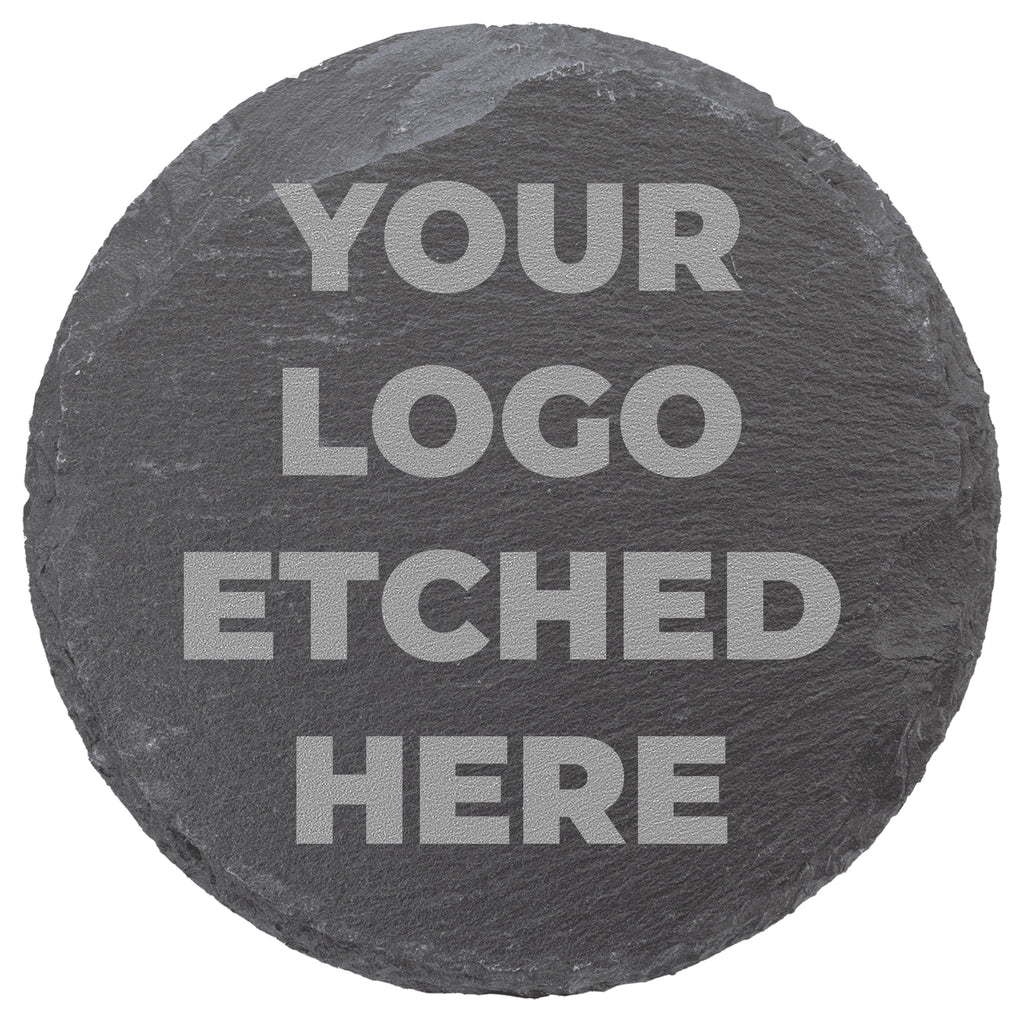 4-in Round Slate Coaster with Exclusive Bulk Wholesale Pricing