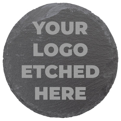 4-in Round Slate Coaster with Exclusive Bulk Wholesale Pricing