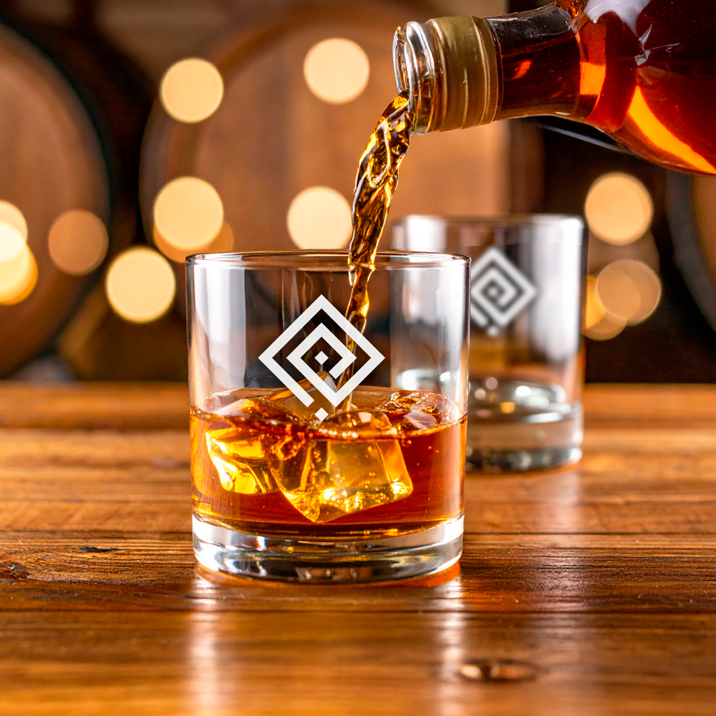 custom branded whiskey glasses