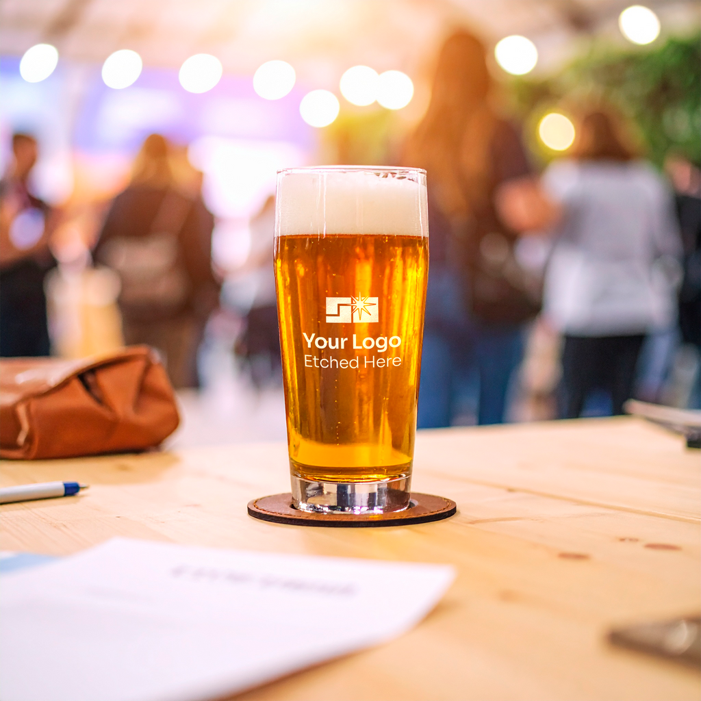 custom branded beer glass