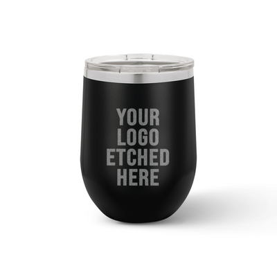 customizable black stemless wine tumbler