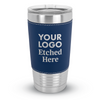 "your logo here" leatherette tumbler