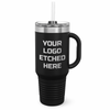 your logo here tumbler with handle