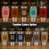 leatherette tumbler color options