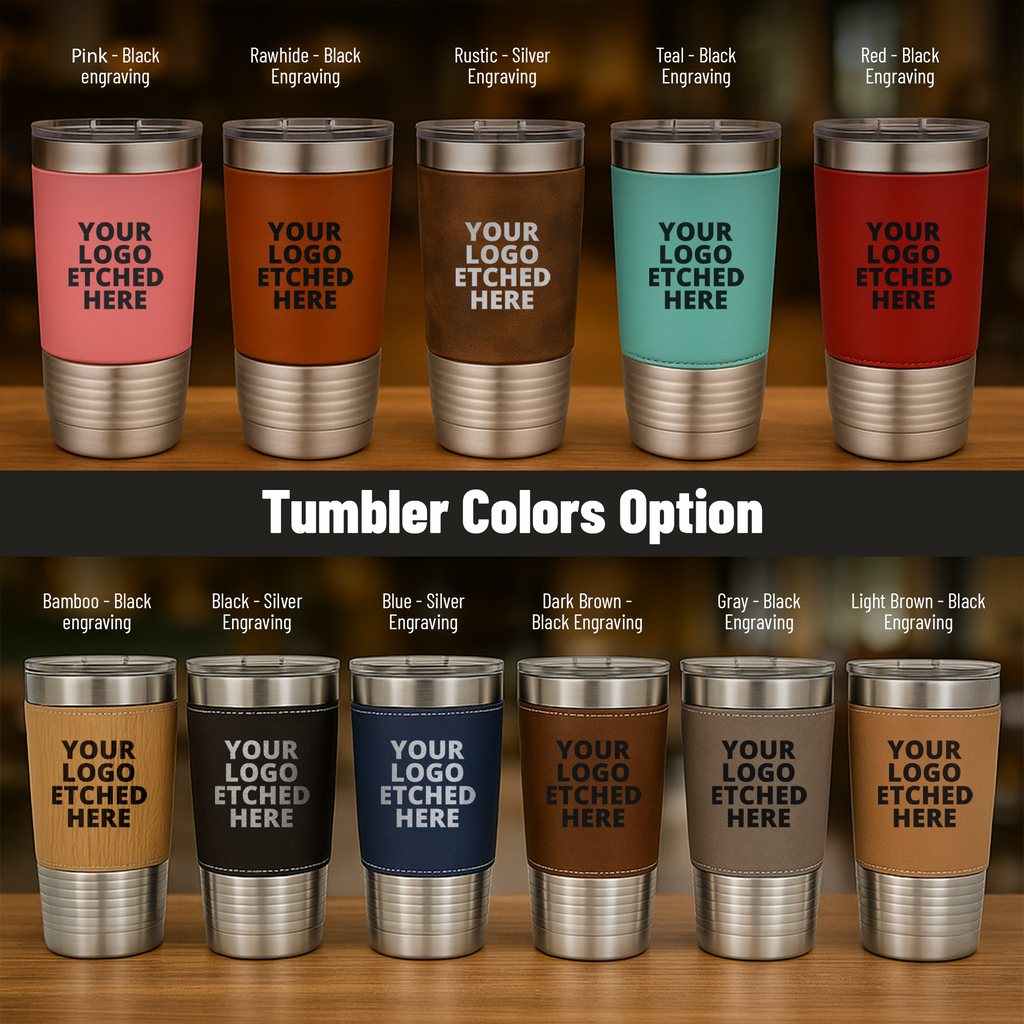 leatherette tumbler color options