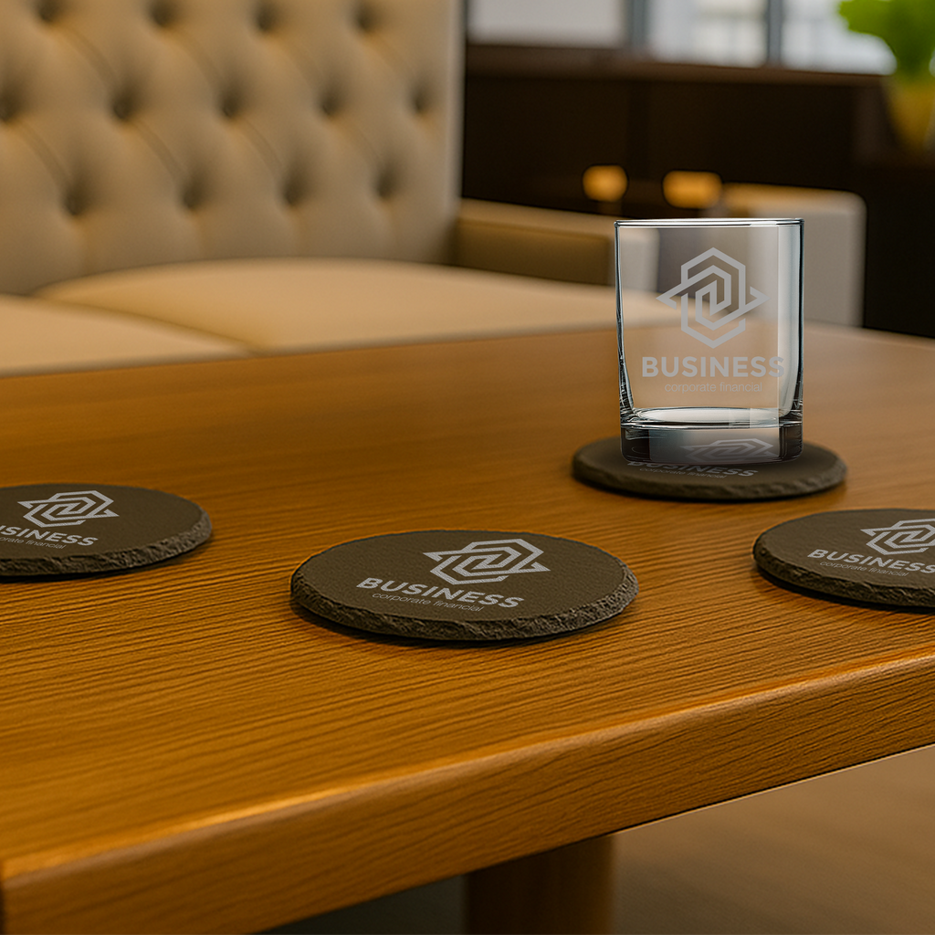 4-in Round Slate Coaster with Exclusive Bulk Wholesale Pricing