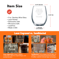 laser engraved vs sandblasted infographic