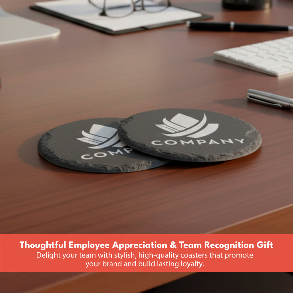 4-in Round Slate Coaster with Exclusive Bulk Wholesale Pricing