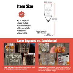 laser engraved vs sandblasted infographic