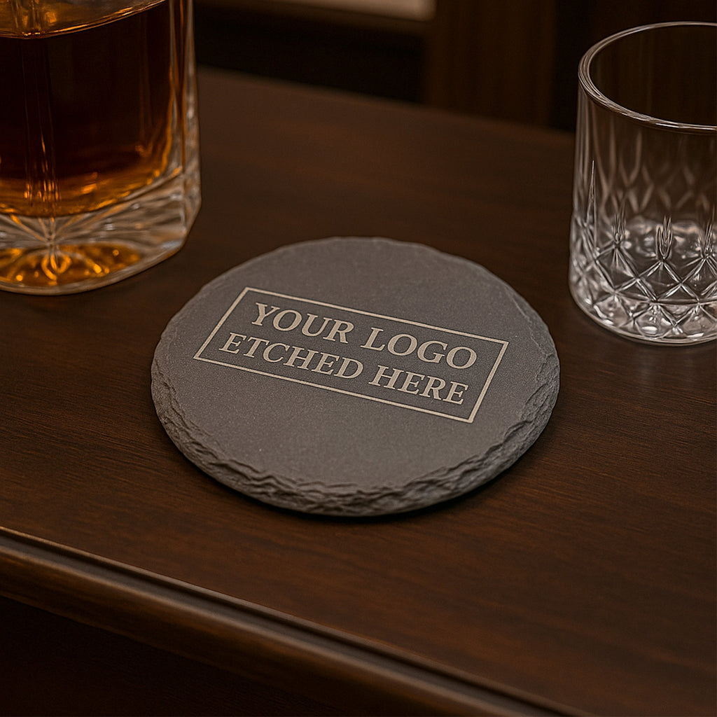 4" Round Slate Coaster Set-6 Piece with Exclusive Bulk Wholesale Pricing