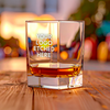 engraved square whiskey glass