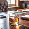 engraved whiskey glass